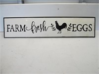 farm fresh eggs tin sign
