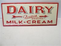 dairy - milk/cream tin sign