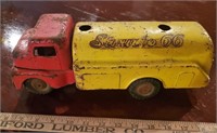 old pressed steel Structo toy tanker truck 13"