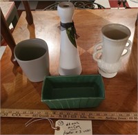 4 pottery vases MCCOY, Japan, Portugal etc