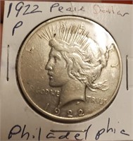 1922 S US PEACE silver dollar San Francisco
