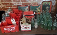 Coca cola collection 1940s trays bottles carrierer