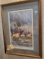 Evening Bugle elk print limited JOE GARCIA signed