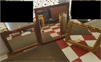 3 old mirrors beveled bullseye home interiors gold