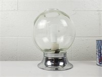 Lampe vintage de globe sphérique/base chromée -