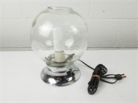 Lampe vintage de globe sphérique/base chromée -
