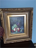 Oil Paintings and Accent Lamp