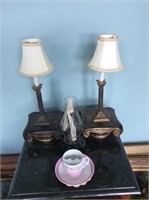 Lamps, Stands, Mustache Cup and Saucer