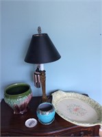 Lamp & Assorted Ceramics