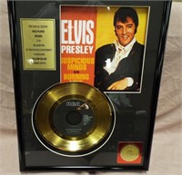 ELVIS PRESLEY GOLD PLATED RECORD - $75 RETAIL VALU