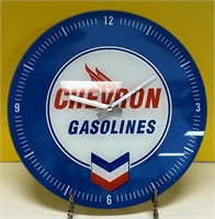 Modern Chevron Gasolines battery op. clock