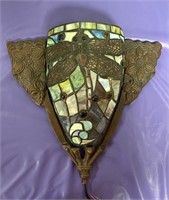 Unusual Decorative Stained Glass Wall Sconce