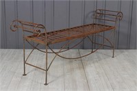 Regency Style Wrought Iron Bench