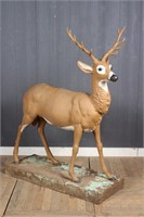 Fiske Style Painted Cast Iron Stag