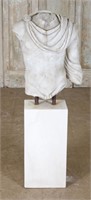 Figural Carved Marble Roman Torso Sculpture