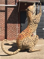Larger Than Life Pouncing Leopard Sculpture