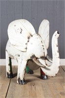 Folk Art Patchwork Steel Elephant