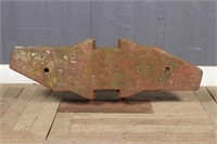 Janus Form Steel Ingot Found Object Sculpture