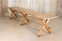 Rustic Continental 13' Sawbuck Work Table