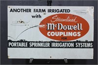 McDowell Couplings Porcelain over Iron Sign