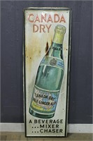 Canada Dry Porcelain over Iron Advertising Sign