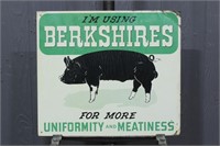 Berkshires Pig Advertising Tin Sign