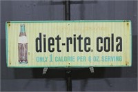 Diet-Rite Cola Embossed Tin Advertising Sign