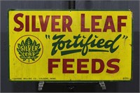 Silver Leaf "Fortified" Feeds Advertising Tin Sign