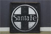 Santa Fe Logo Painted Wood Sign