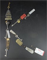 Collection of Vintage European Hotel Keys