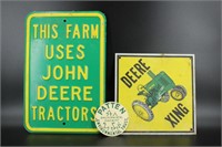 2 Deere Signs and Environmental Trust Sign