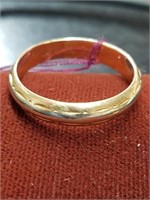 14K 2T Wedding Band, 4mm wide, 3.6grams