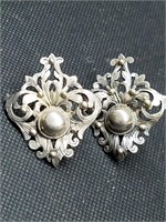 Vintage .800 Silver Peruzzi Florence Earrings