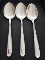 3 Large Towle Sterling Silver Serving Spoons