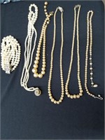 Vintage Pearl Necklaces & Bracelet