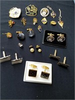 Vintage Cuff links & Tie Tacks lot