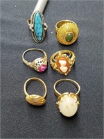 Collection of costume rings