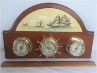 Nautical Theme Barometer Thermometer Wall Display