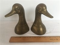 Brass Duck Book Ends