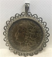 1887 Morgan Silver Dollar Pendant