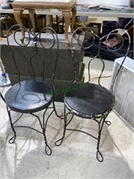 Pair of twisted wire ice cream parlor chairs
