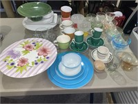 Group of vintage glassware and China including