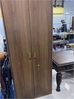 Two door wardrobe with a shelf above, 72 x 29 x