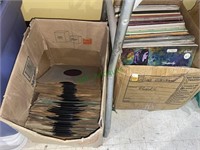 Two boxes of record album including one that has