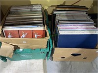 Two boxes of record albums including classics and