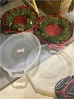 Pair of Christmas wreaths with the Christmas