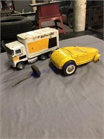 WIX filter toy truck, Buddy L car bank