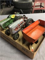 JD and Hubley tractor with trailer