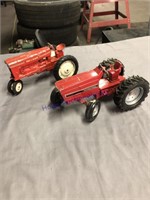 International and True Scale toy tractors