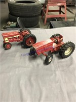 Farmall and ERTL toy tractors